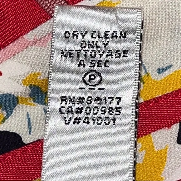 Diane von Furstenberg Silk Fit & Flare Dress | Red & Floral Stripe | Size 0 - Picture 4 of 11